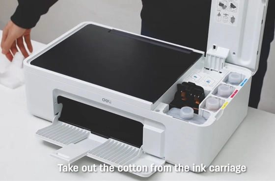 02 Fitting print head Deli Printer D311NW Inkjet Printer