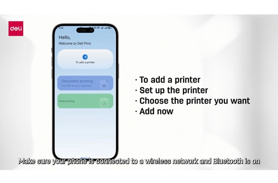 05 【Deli Print APP】Bluetooth networking