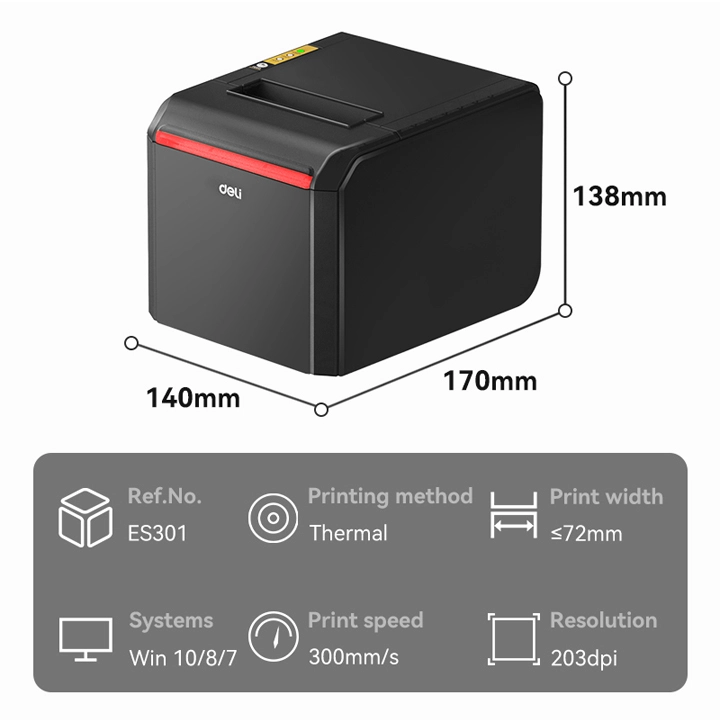 ES301 3 Inch Thermal Receipt Printer
