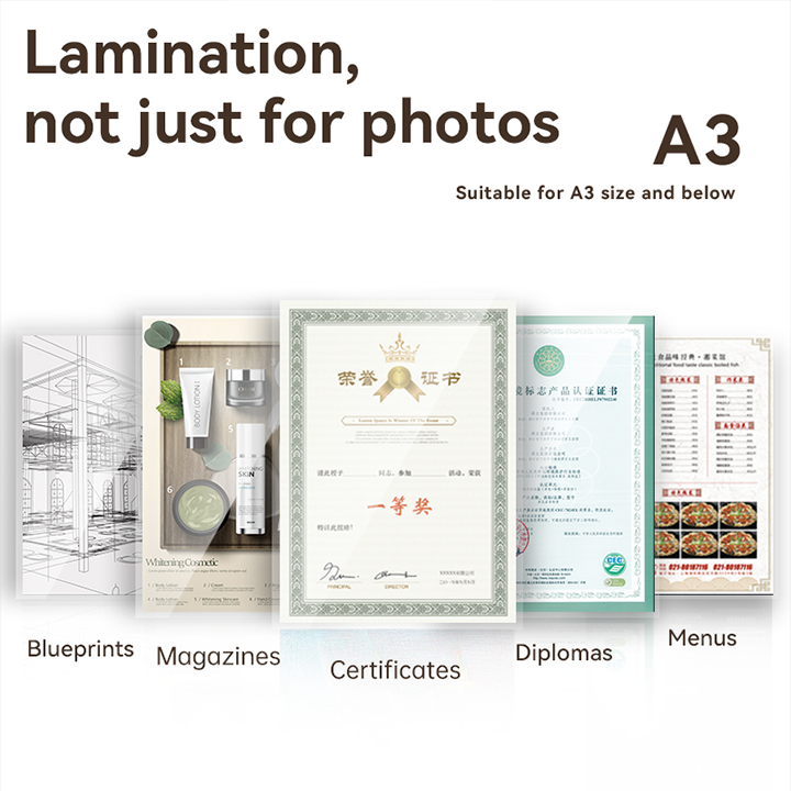 ET110 70-125 mic A3 3-in-1 multifunctional Laminator