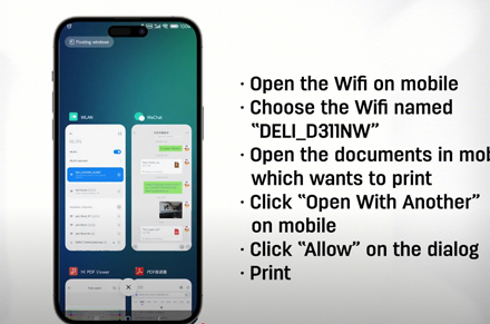 Mobile Smart Printing Deli Printer D311NW Inkjet Printer