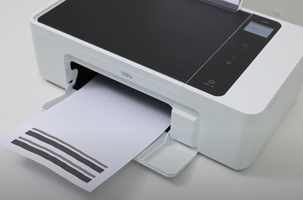 Print Head Cleaning Via Computer Deli Printer D311NW Inkjet Printer