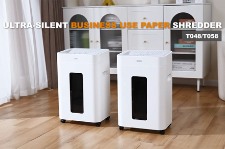 Deli ET048 ET058 Ultra-silent Business Paper Shredder
