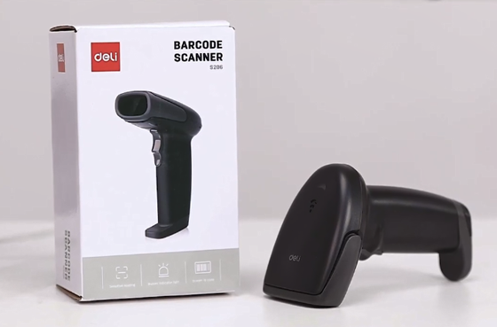 01 Deli ES216W Red Light Scanner