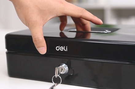 01 Deli ET509 Double Layers Cash Box