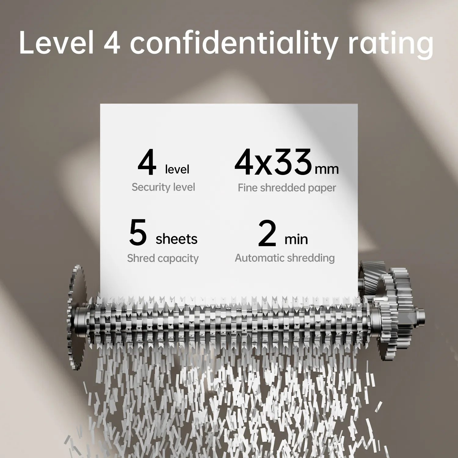 ET014 P4 Small Paper shredder